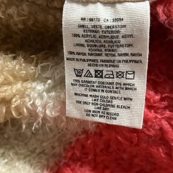 Anthropologie Sherpa pink/tan teddy jacket XS - Picture 11 of 15